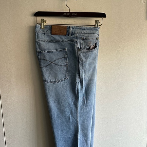 Brunello Cucinelli Light Blue Tapered Denim - Picture 9 of 10